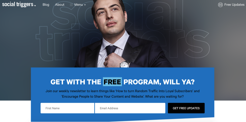 Social Triggers homepage